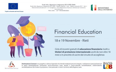 Educazione finanziaria per Titolari di Protezione Internazionale o Sussidiaria: arriva a Rieti una nuova proposta formativa di Destinazione Comune