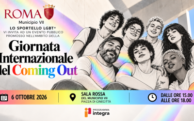 Lo Sportello LGBTQ+ del Municipio VII promuove la Giornata Internazionale del Coming Out: raccontarsi, scegliere, essere visibili